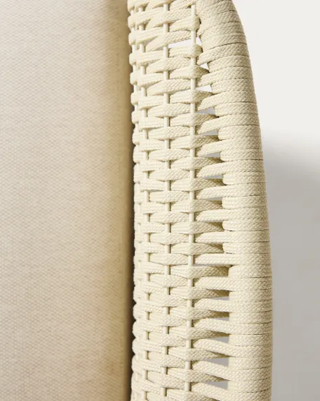 Уличное кресло Alipa из акации и веревки цвета экрю