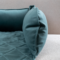 Диванный лежак из микровелюра, аквамарин 70х50 Rachel WOW