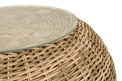 "Барселона" кофейный столик из искусственного ротанга, цвет соломенный