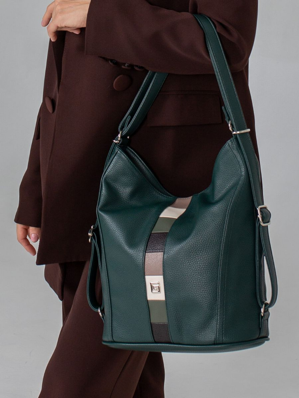 GERA Сумка-рюкзак женская через плечо, трансформер