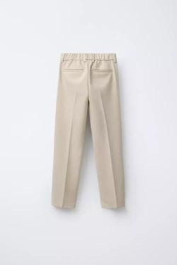 ZARA КОСТЮМНЫЕ БРЮКИ КОМФОРТНОЙ ПОСАДКИ, БЕЖЕВЫЙ