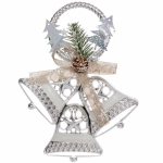 Украшение новогоднее «Звон колокольчиков» 18*23 см, Серебро