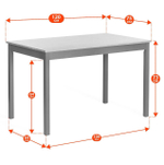 Обеденный комплект Соната (стол + 4 стула) / Sonata dining set массив сосны, стол: 120х75х73см  стул :41х50х95см, антик/чёрный