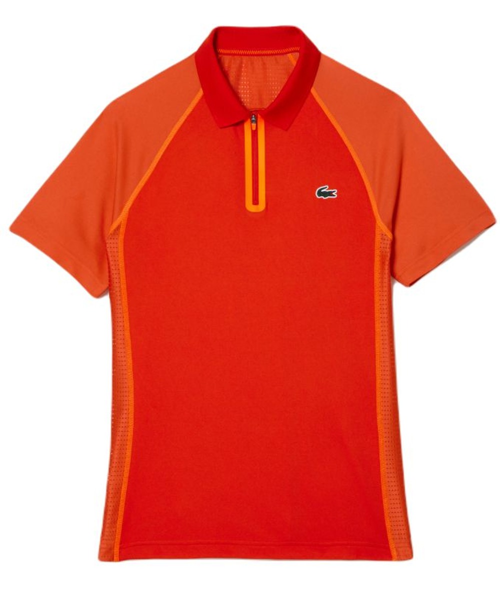 Теннисное поло Lacoste Sport Recycled Polyester - rouge/orange