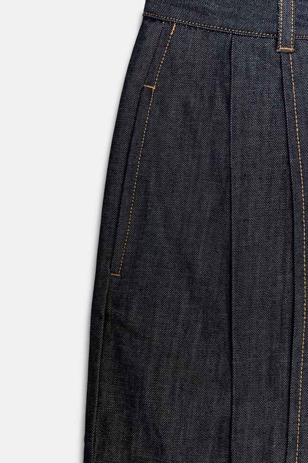 ZARA ДЖИНСЫ ZW COLLECTION BALLOON С ВЫСОКОЙ ПОСАДКОЙ И ЗАЩИПАМИ, СИНИЙ