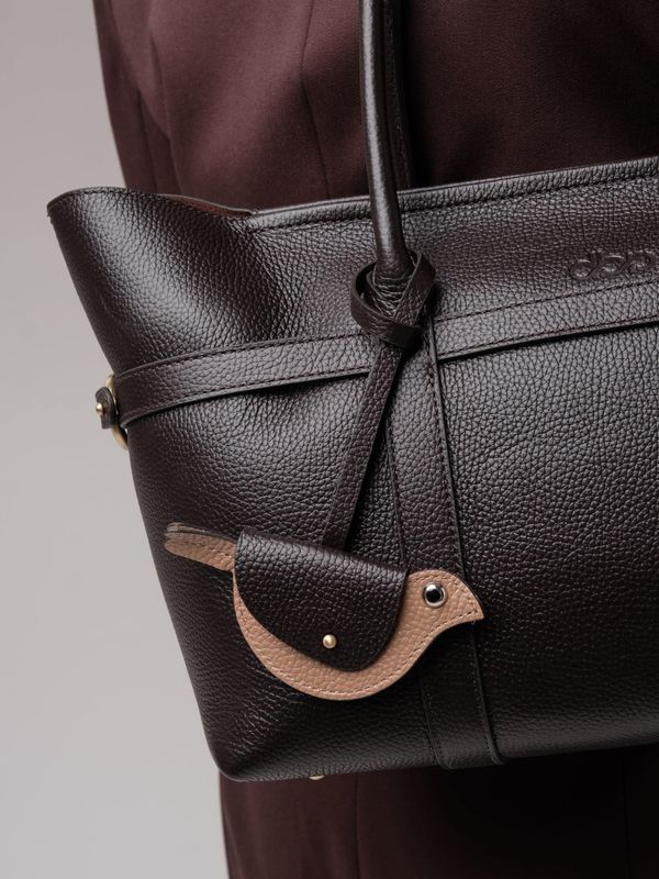 Женская кожаная сумка DBR 31229 темно-коричневый