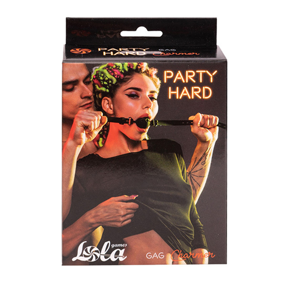 Черный кляп-шарик 4,5см размер M Lola Games Party Hard Charmer 1152-02lola