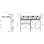 Варочный центр LOFRA PBP126SMFE+MF/2CI размеры