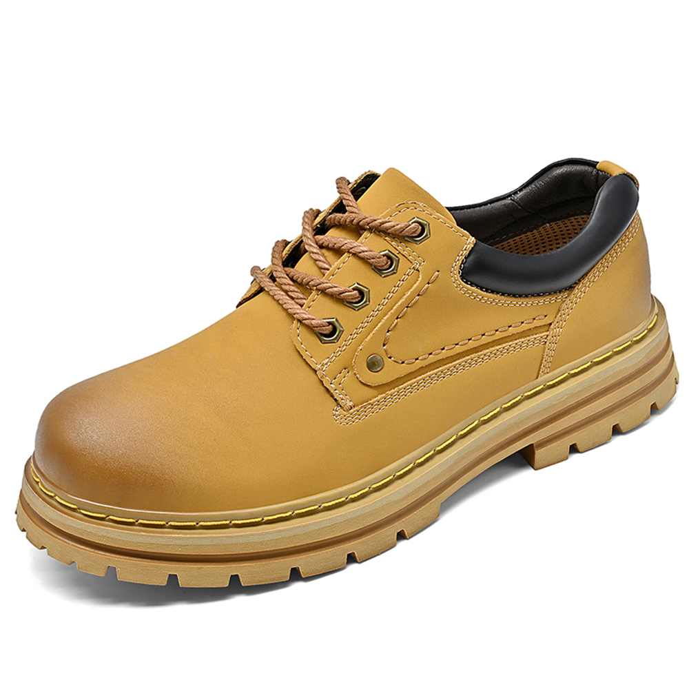 JINMAIWANG Work Boots Men"s Low top Black, Yellow