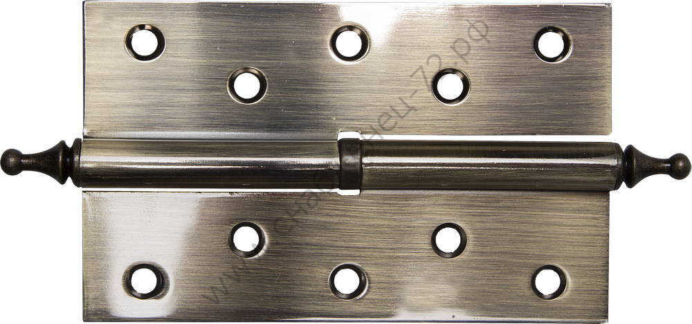 ЗУБР 125х75х2.5 мм, разъемная, правая, цвет старая латунь (AB), 2 ш, карточная петля (37605-125-5R)