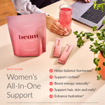 Beam, Glow, клубника и киви, 15 стик-пакетов по 6,3 г (0,22 унции)