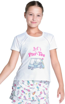 Футболка для девочки Lucky in Love Girls Let's Par Short Sleeve - White
