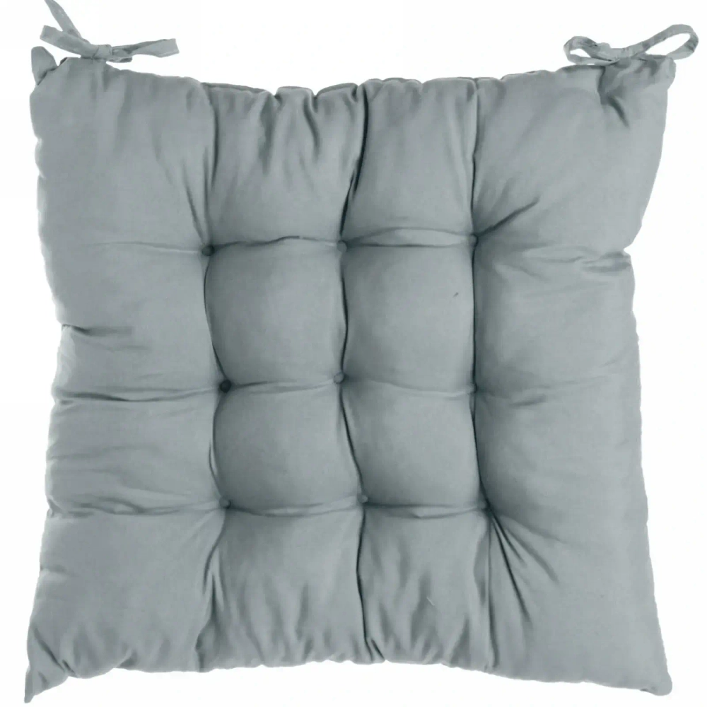 Сидушка на стул 40*40см «ИДЕА» цвет светло-серый