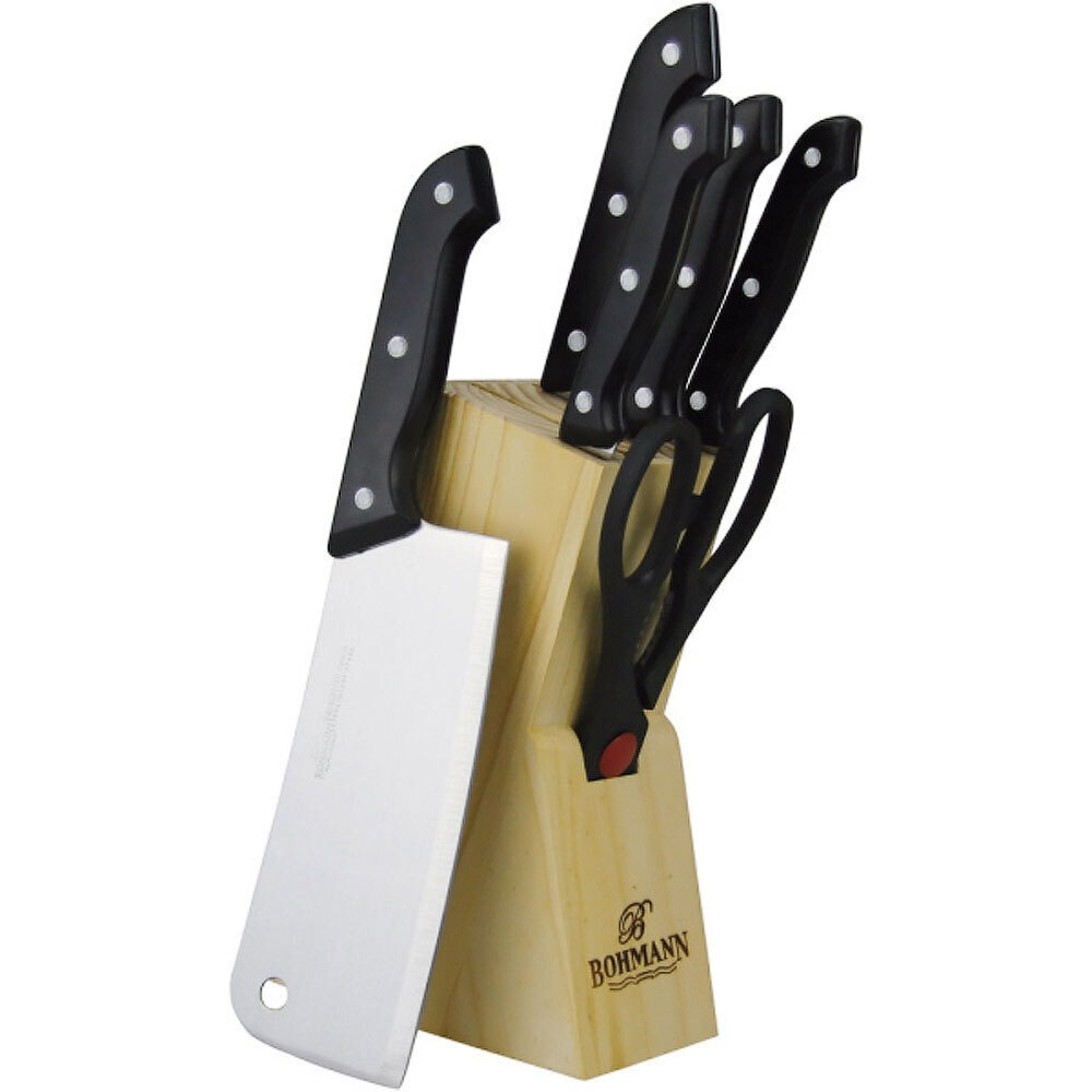 Набор ножей 7 предметов, деревянная подставка