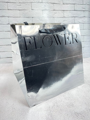 Пакет под цветы Серебро металлик Flower
