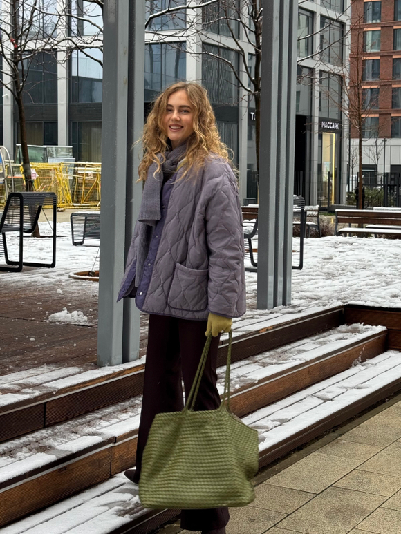 Бомбер Лоран сиреневый