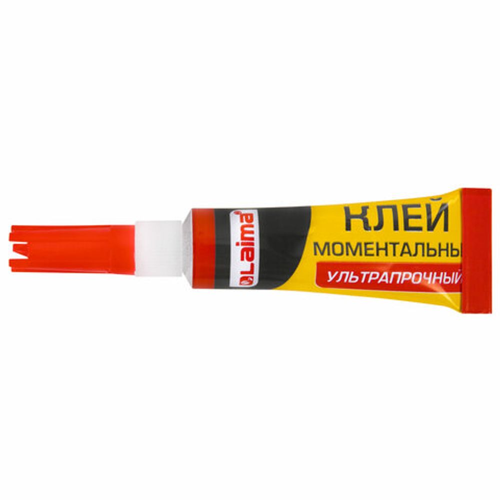 Клей моментальный (суперклей) LAIMA, 3 г, УЛЬТРАПРОЧНЫЙ, отрывная мультикарта, 605567