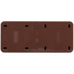 Розетка Intro Quadro 2-206-10 с заземлением тройная 3х2P+E 16А-250В IP20 ОУ венге
