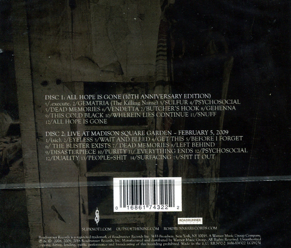 Slipknot / All Hope Is Gone (10th Anniversary Edition)(2CD)