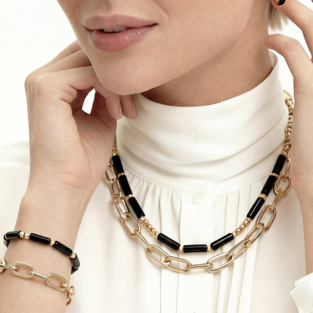 Колье Fiore Luna BLACK EPOXY BCN13254-01 GI