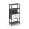 Shelf System Односекционный стеллаж четырехярусный с ящиками SN.STM-412 Антрацит/Белый/Металл Антрац