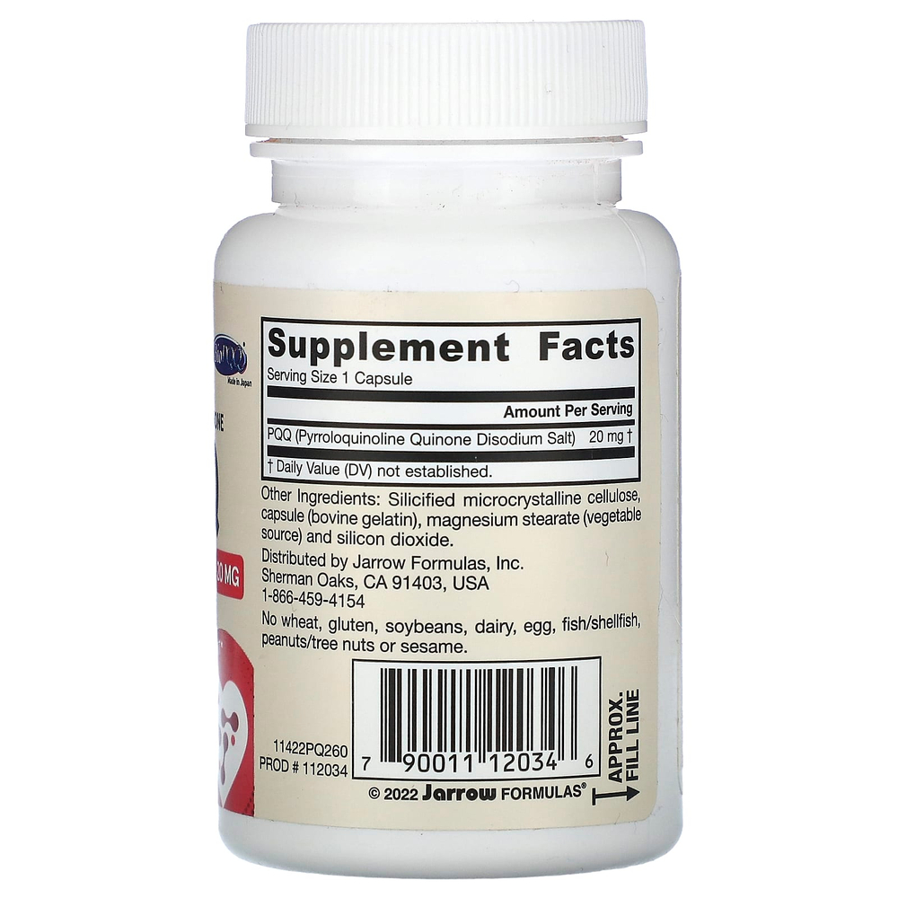 Jarrow Formulas, PQQ, 20 мг, 60 капсул