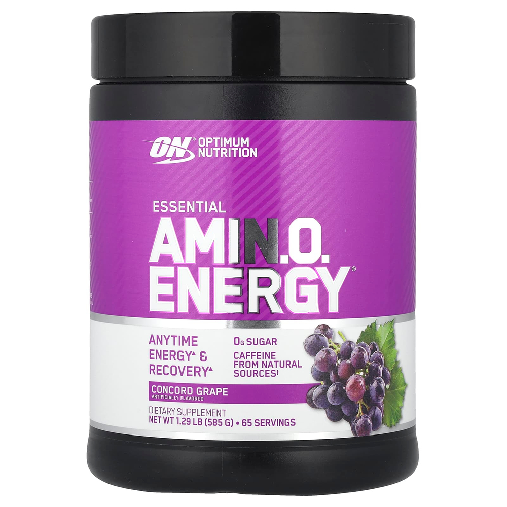 Optimum Nutrition, Essential Amin.O. Energy®, виноград Конкорд, 585 г (1,29 фунта)