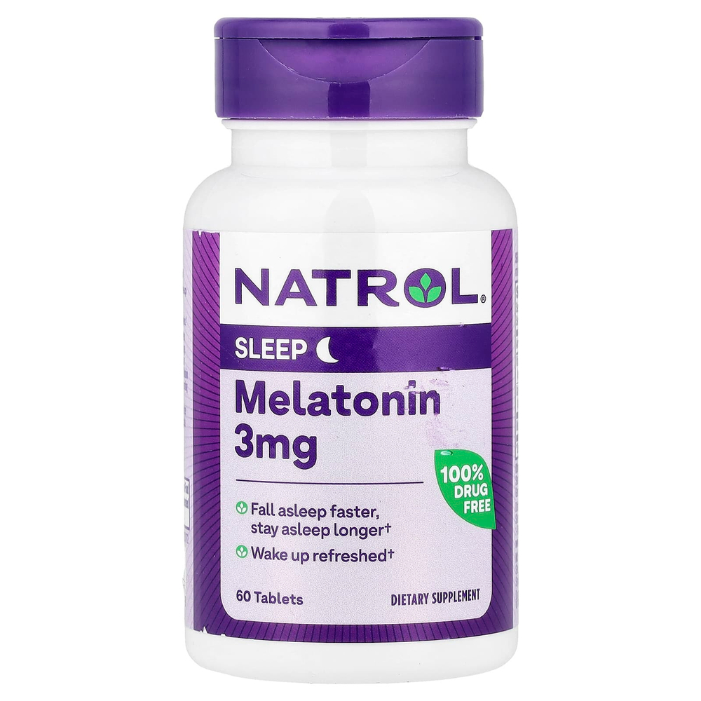 Natrol, мелатонин, 60 таблеток