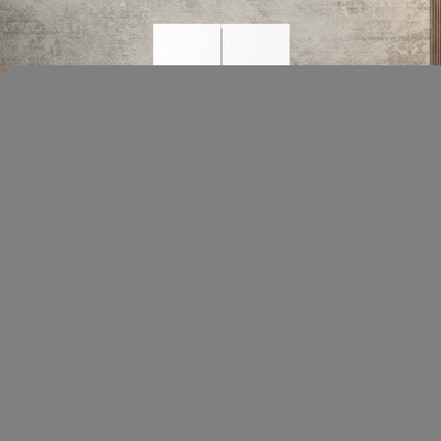 Шкаф Агератум МДФ двухсекционный с антресолью в белой эмали - Белый Фасадный 0101  100*50*220