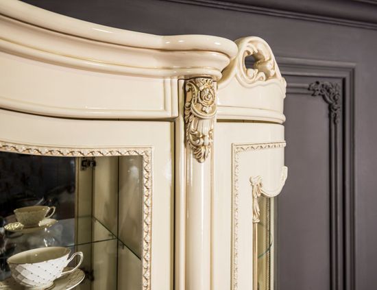 Шкаф-витрина ДЖОКОНДА крем глянец 1,9