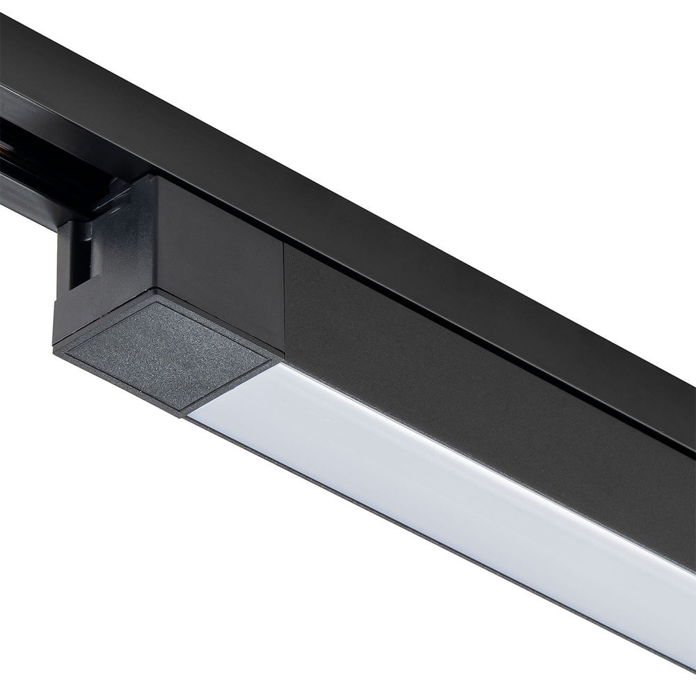 Светодиодный светильник для однофазной трековой системы 20Вт, 1400лм, 4000K, Ra>80, металл/акрил, чёрный матовый