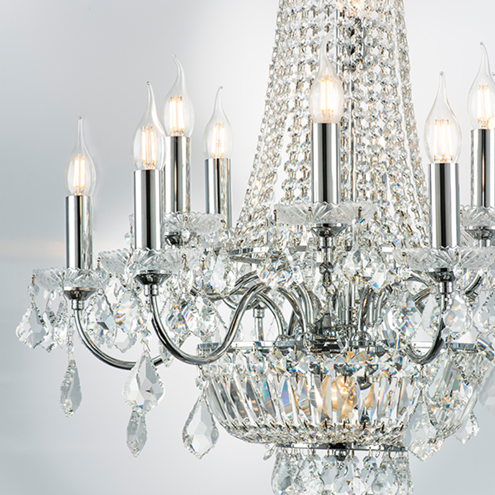 700164 Люстра подвесная CLASSIC 16х60W E14 ХРОМ