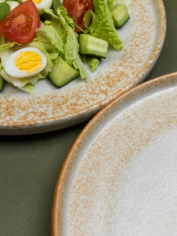 Тарелка с бортиками, Песчаная, диаметр 25,6 см - 6 шт.