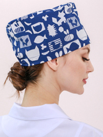 Колпак медицинский К-117 синего цвета с принтом игрушки