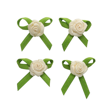 JY100125 Цветы пришивные, 2,0см, цв.слоновая кость