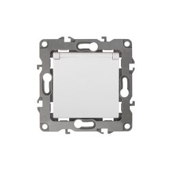 Розетка ЭРА Серия 12 12-2103-01 с заземлением 2P+E Schuko со шторками с крышкой 16A-250В IP20 белый | Эра 12