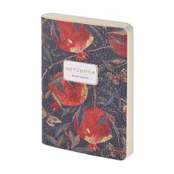 Bloknot \ Блокнот \ Notebook Тетрадь А6 из экокожи, "Флора. Гранат" 60 л. Линейка