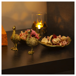 АРОМАТИСК AROMATISK Украшение павлин 9 см, золотой