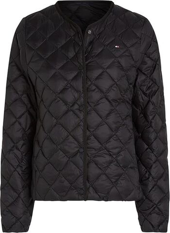 Женская теннисная куртка Tommy Hilfiger LW Down Quilted Collarless - черный