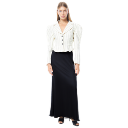 Юбка макси А-силуэта с декоративными пуговицами сзади из шёлка
