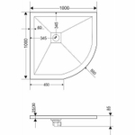 Душевой поддон из искусственного камня Grossman Strong 100x100 GR-S2100100 Графит