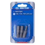 Набор вставок (бит) 1/4&quot;, TORX, Т20, Т25, Т30, 3 предмета KING TONY 1003TQ01