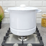 Мантоварка позница 9л 3 вставки, эмаль без рисунка