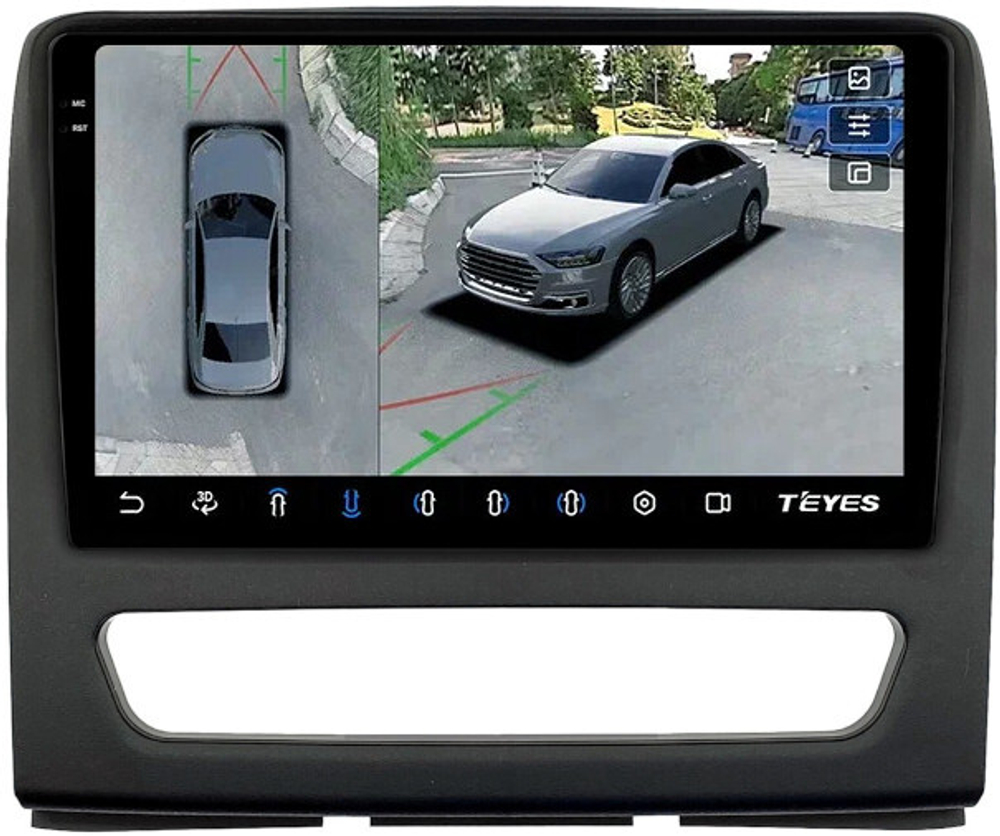 Магнитола для Sollers Atlant 2022+ (рамка 9) - Teyes CC3-2K-360 на Android 10, 2K QLED, 6Гб+128Гб, CarPlay, 4G SIM-слот, 4 камеры в комплекте