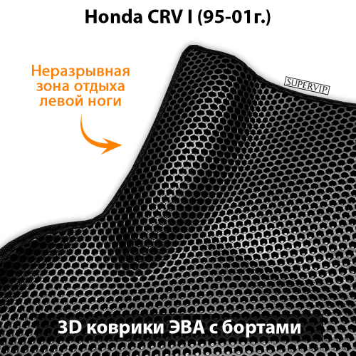 Передние автомобильные коврики ЭВА с бортами для Honda CR-V I (95-01г.)