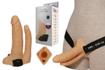 Фаллопротез двойной на эластичном креплении 13 см, 11,5 см (Цвет: телесный)