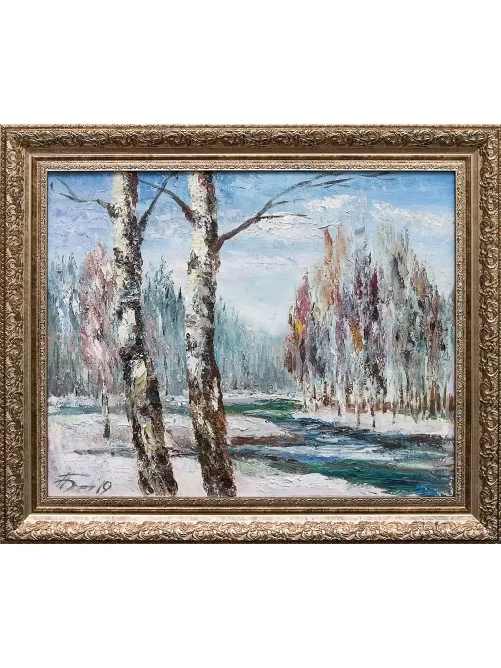 Картина маслом Весенние воды Барабаш