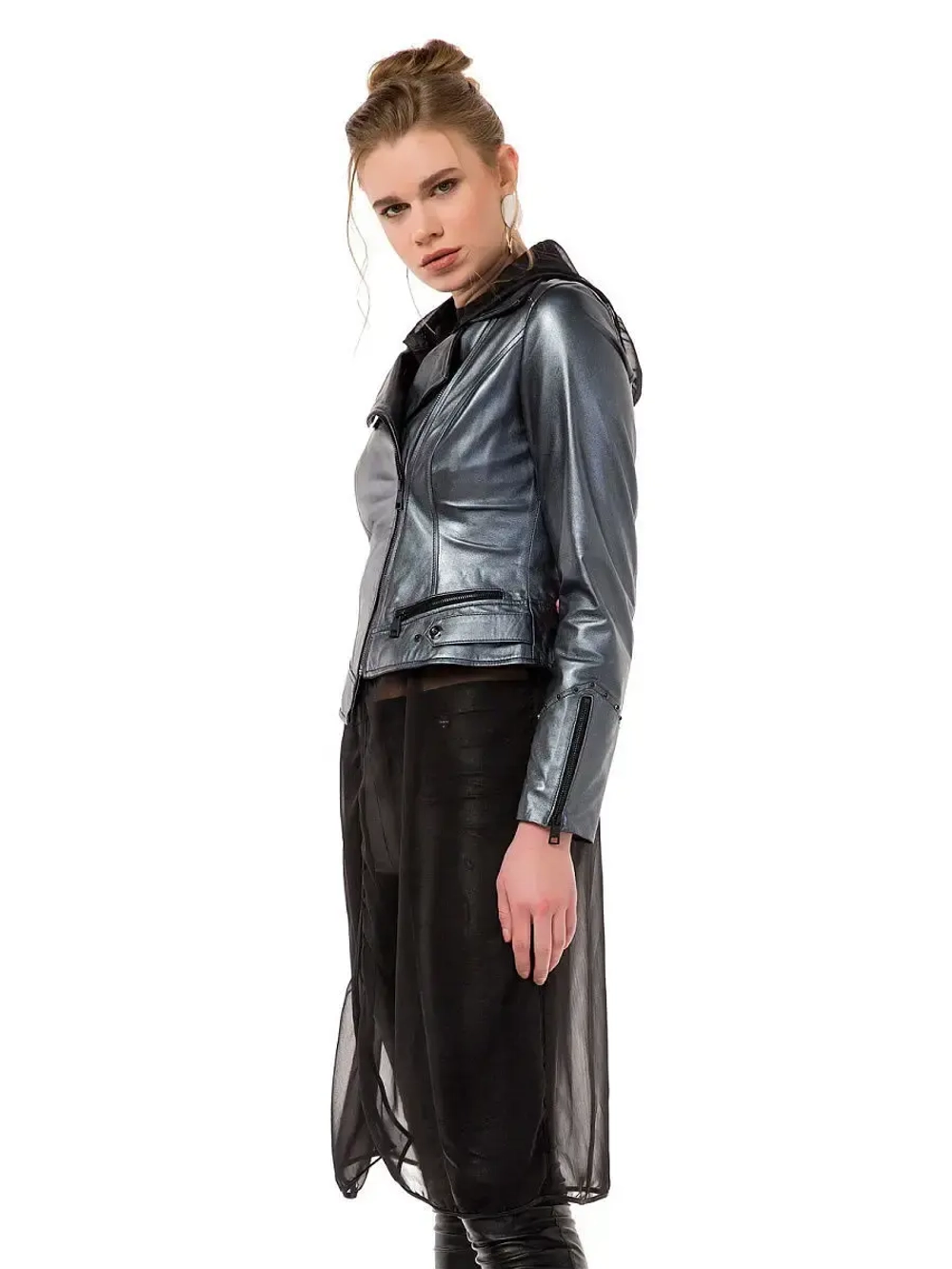 Косуха кожаная куртка женская Турция