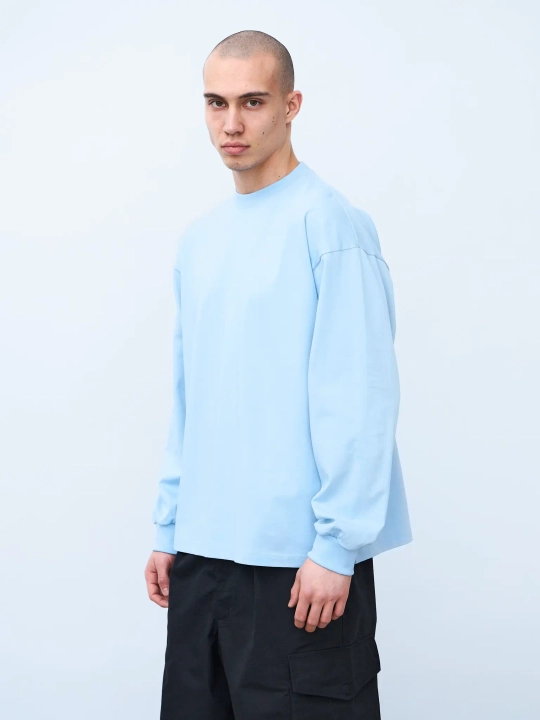 Лонгслив оверсайз (голубой) 230 г