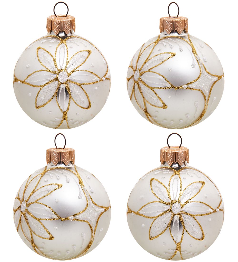 Элита НФШ-1383 Набор ел.украшений Шар 4шт «Рождественская звезда» 60 мм